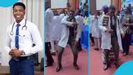 Young man dances to express his joy as he becomes a medical doctor: “God did”