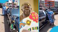 Otumfuo Osei Tutu II: Woman swoons over Asantehene's sleek vehicle