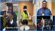 University of Ghana graduate once a cleaner shares transformation photos in the US: "I now drive a 2023 Benz"