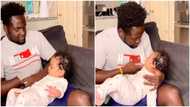 Dad of the Year: Social media users amazed as man 'breastfeeds' baby through hole created in his shirt