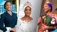 2024 Ghana's Most Beautiful winner Nihad Titiaka Ibrahim Oases models majestically in a white corseted gown
