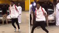 Young man shows off hot leg dance moves on street; wows mechanic and rev father in video