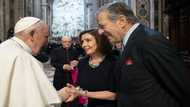 US Speaker of the House Nancy Pelosi received Communion at St. Peter's Basilica Wednesday, after being barred from the sacrament in her home city of San Francisco.