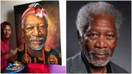 Young man paints popular American actor Morgan Freeman, photo stirs reactions