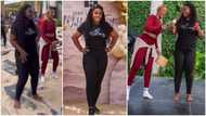 Jackie Appiah: Video captures barefooted actress spotted with Akufo-Addo's pretty daughter; fans in awe