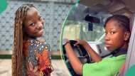 "No be small pikin of yesterday be that?" Emmanuella wows fans as she drives truck in viral video