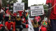 Joy FM's Gary Al-Smith fights for press freedom at #FixTheCountry demo; photos pop up