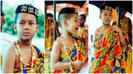 Birthday photos of Vivian Jill's handsome son Alfie in kente take social media by storm