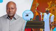 Video of President Mahama aboard a Ghana Air Force Helicopter surfaces after Obuasi crash