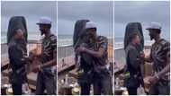 He loves Blacko: Patrice Evra links up with Black Sherif at the beach, hugs him tightly in video