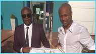 Abedi Pele swags it up with Dede Ayew in lovely family photo, fans hail them