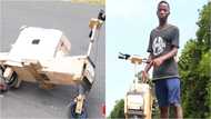 Ghanaian teenager builds solar-powered electric bike from wood with radio and plays music; video emerges