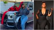 Pretty young lady celebrates purchasing Mercedes Benz G-Wagon after years of selling hair