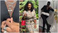 Jackie Appiah's son Damien Agyemang flaunts diamond watch, sparkling rings and chains in photos