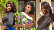 Sista Afia suffers dress fails as she shows her underwear at Sammy Kuffour's baby mama's birthday party