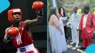 33-year-old Ghanaian boxer marries 'Obroni' partner in beautiful US ceremony (Video)