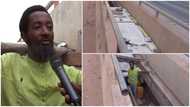 A Ghanaian man makes a home under a flyover bridge in Accra and calls for help