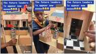 Young Ghanaian boy builds a house with impressive features out of cardboard, sells it for GH₵35