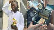 Singer Burna Boy Beams with Excitement as He Receives a Customised Grammy Wristwatch, Shares Video