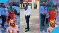 Agradaa's brother mimics his sister as he shows off his beautiful family and wealth in a video