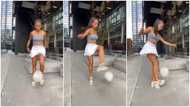 Lady on high heels shows off her football skill, 'raises' ball with pro touch in viral video