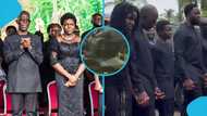 IGP George Akuffo Dampare bids mother-in-law farewell, joins funeral parade with wife and kids