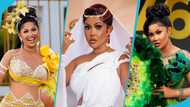 Nana Ama McBrown wins over the internet as she rocks eight stunning dresses in one day for her 46th birthday photoshoot