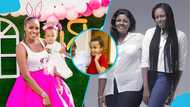 Yvonne Nelson's daughter Ryn spends time with her grandmother as she celebrates her 8th birthday