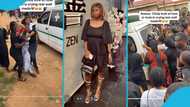 Late TikToker Cindy Brobbey's mother inconsolable as she bids farewell to her daughter at her funeral, video