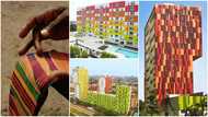 Magnificent buildings in Ghana with colourful kente designs that has impressed netizens
