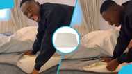 Lil Win cuts mattress open after painful nights, finds rubber instead of foam