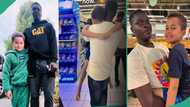 Oyinbo lady stunned as her husband whom she met on IG accepts her son like his own