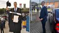 Young man celebrates becoming an engineer like his father; many give him online ovation