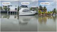 TikToker shows off plush mansions in Ghana with yachts beside a water body