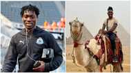 Christian Atsu: Old photos of Christian Atsu showing off his abs while on vacation abroad excites peeps