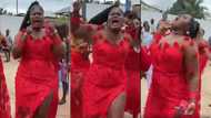 Ghanaian lady appears to have fallen under anointing as Black Sherif's 'second sermon' plays at a reception