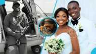 Flying Officer Twum-Ampadu’s wife sheds bitter tears, looks heartbroken at vigil, photos break hearts