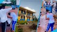 SHS student gets a surprising celebration from her boyfriend after WASSCE exams