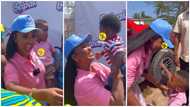 Nana Ama McBrown: Actress donates to an orphanage and gets a sad baby to smile while playing with the kids