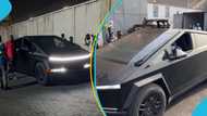 GH man challenges Despite and Kojo Forex, buys Tesla Cybertruck, video of it at Tema Port trends