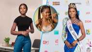 Miss Ghana 2020 Monique Mawulawe looks a beauty goddess as she rocks a shiny mini dress on her birthday