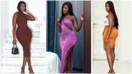Fella Makafui flaunts her curvy behind in stunning dress with high slit; fans confess she's hot
