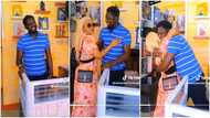 Nana Ama McBrown visits Bill Asamoah at his car accessory shop in sweet video