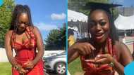 Ashanti lady proudly showcases her culture as she dances Adowa at university graduation