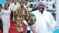 Otumfuo delights as Ibrahim Mahama attends thanksgiving service, video of his reaction trends