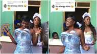 Ghana Wedding: Outfit of pretty Ghanaian bride sparks reactions from netizens: “How will you hug your husband