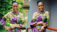 Elsie Effah Kaufmann: Quiz mistress glows in beautiful African dress for 2023 quarter-final contests