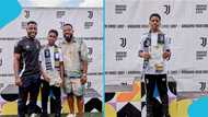 Richard Nii Armah Quaye shows off his son after impressive season at Juventus Academy, fans praise him