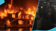 Police arrest suspect following a major fire outbreak opposite the Accra Central Police Station