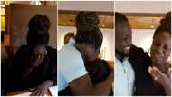 Married woman sheds tears as her husband surprisingly shows up in the US after 3 years of visa denial